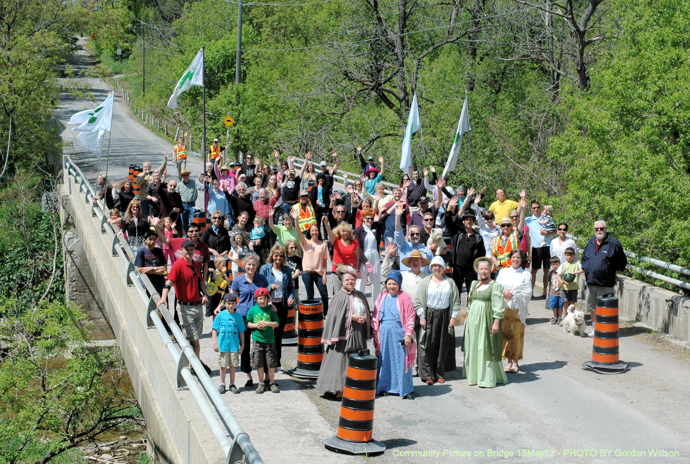 Whitevale Community on the Whitevale bridge - 2013